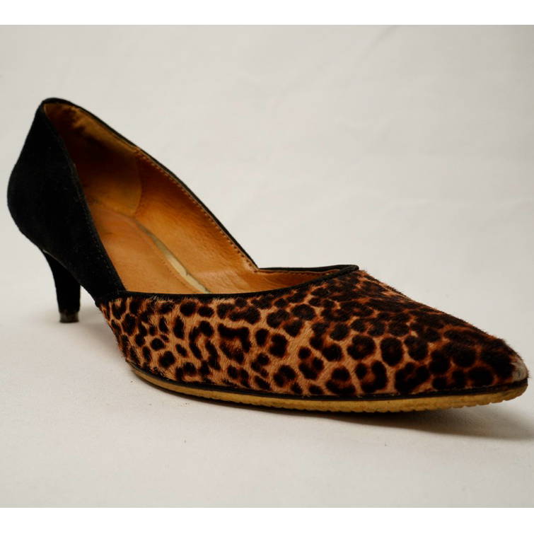 Sandal Coach Leopard Print & Black Kitten Heel Pumps – Size EU 36 / US 6 *100% Authentic*