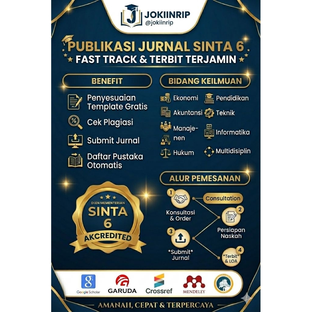 JASA PUBLIKASI JURNAL SINTA 6 FAST TRACK LOA/REVIEW