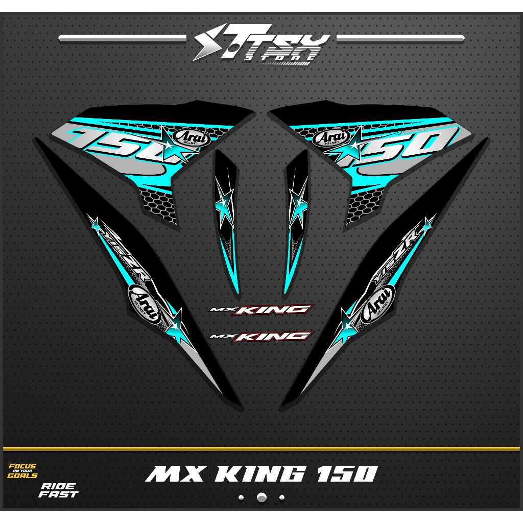 STRIPING MX KING 150/STIKER JUPITER MX KING 150/VARIASI STIKER MX KING ARAI