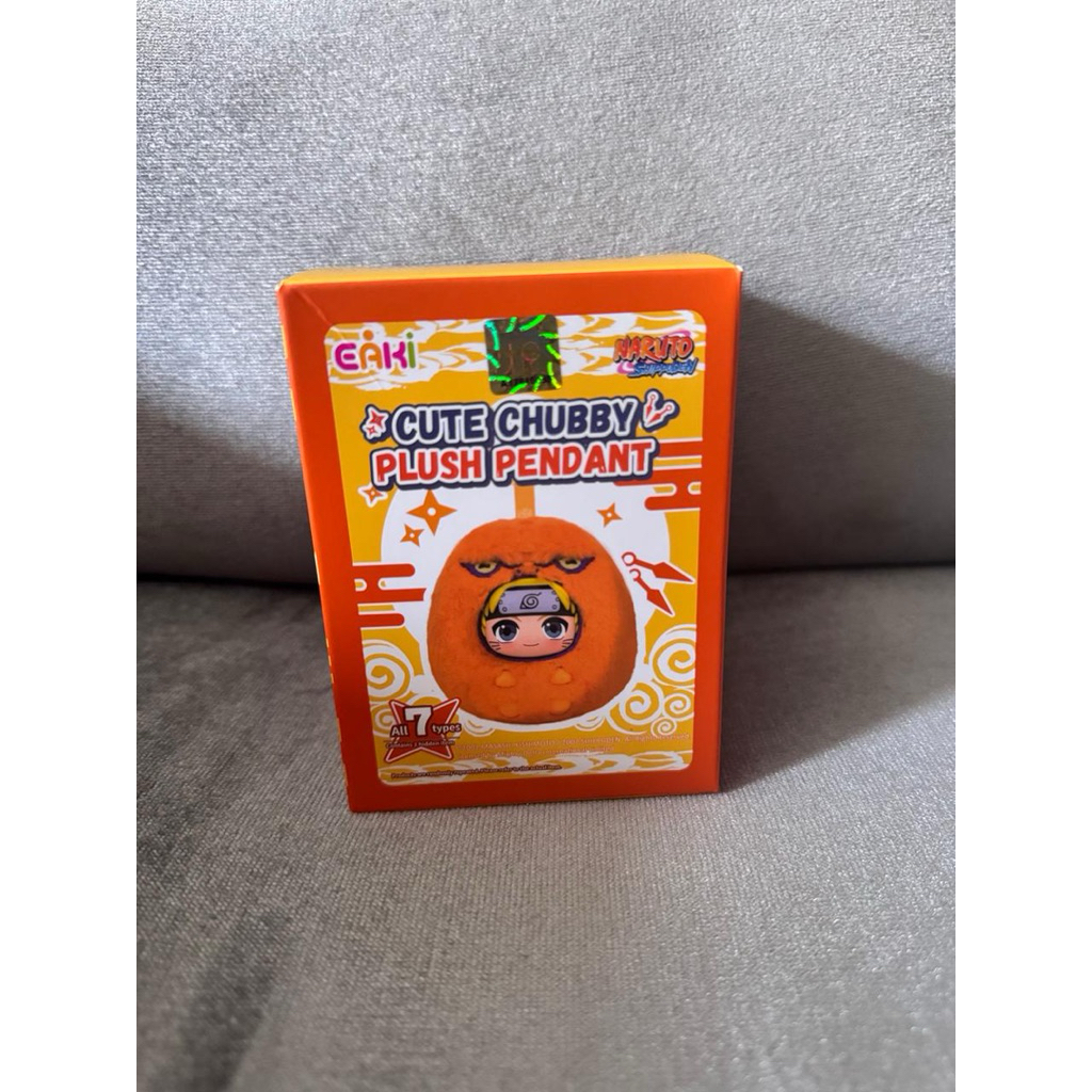 Top Toy Naruto Shippuden Cute Chubby Plush Pendant EAKI Blindbox Original Naruto Keychain