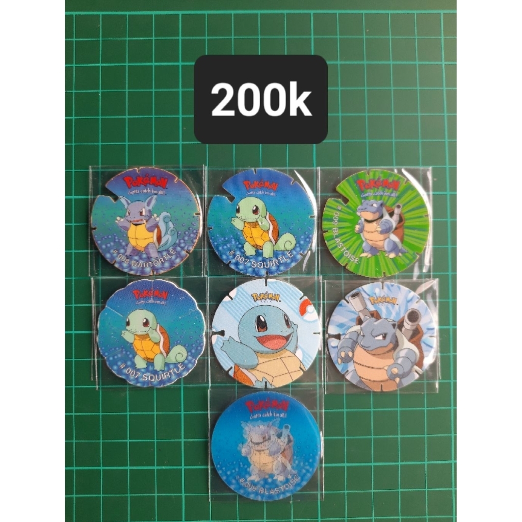 tazos pokemon smash spin 3d squirtle set