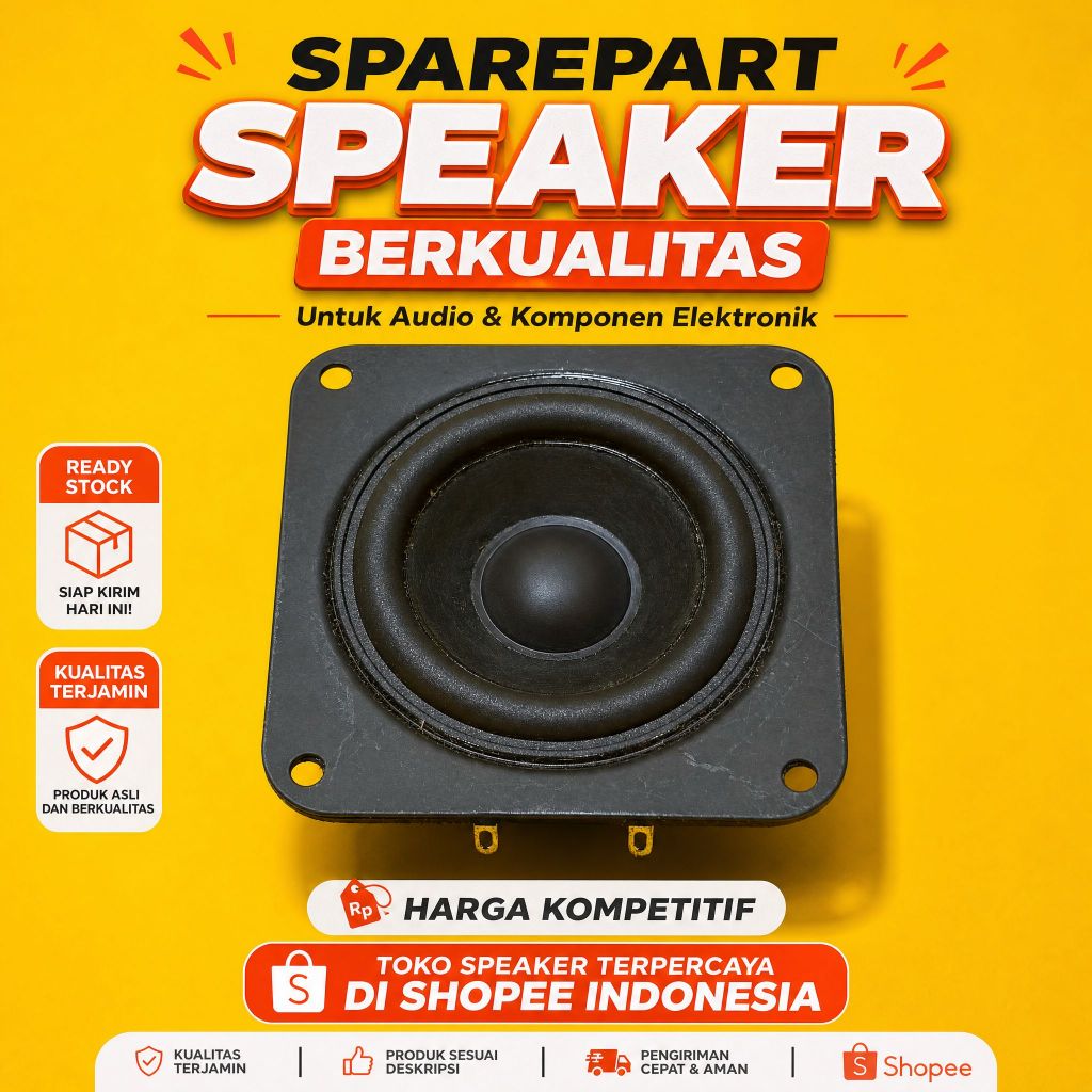 Speaker Pengganti Soundbar JBL 2 Inch 4 Ohm 15-25W Full Range Mid Bass Oneaudio Peerless Magnet Besa