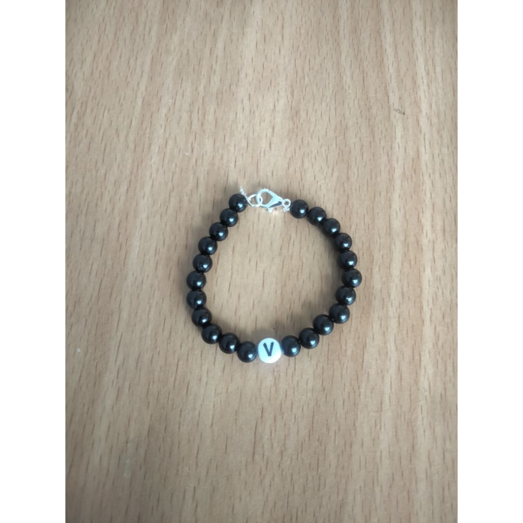 Gelang manik mutiara inisial nama bayi, anak, dewasa
