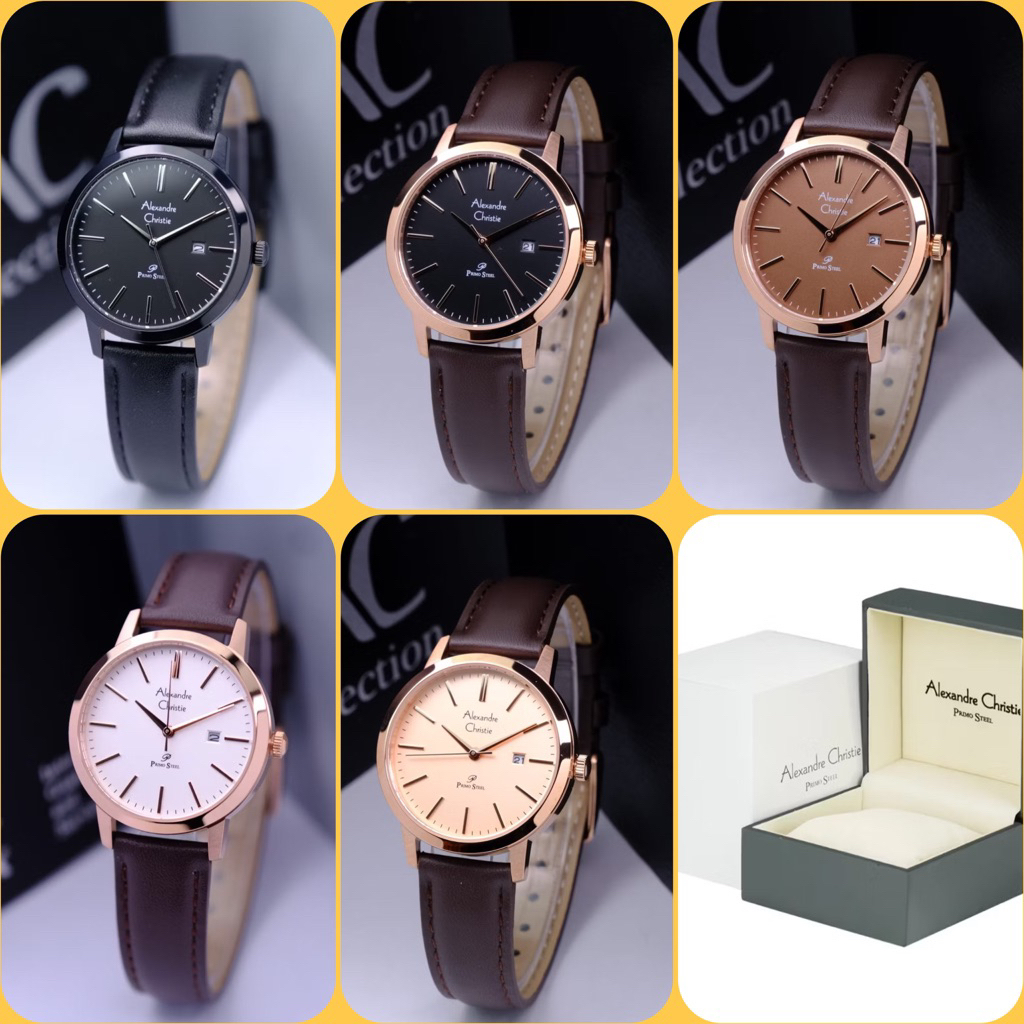 JAM TANGAN WANITA ALEXANDRE CHRISTIE AC 1007 LD / AC1007 / 1007 KULIT ORIGINAL