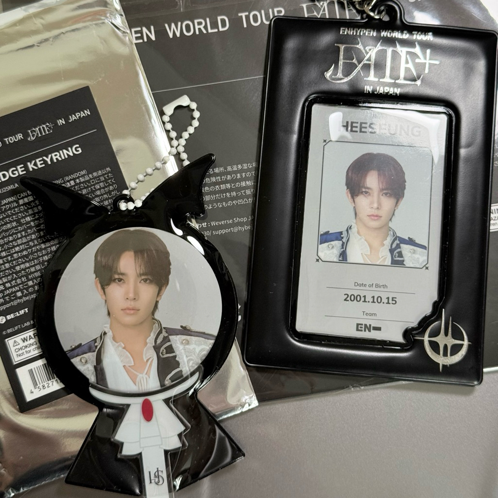 [READY] OFFICIAL ENHYPEN HEESEUNG FATE+ IN JAPAN JP MERCH ID CARD SET HOLDER PHOTOCARD PC BADGE KEYR