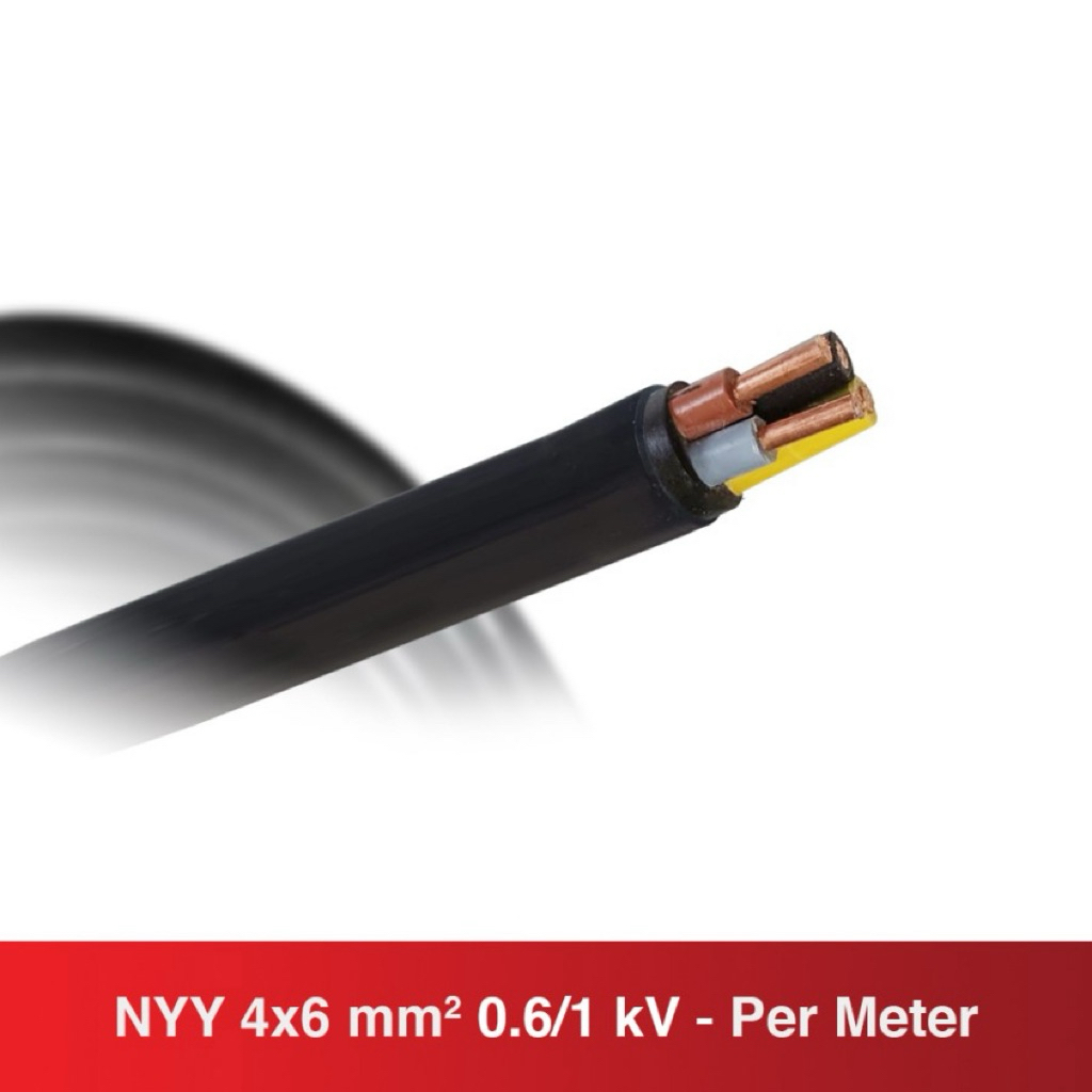 Kabel Tufur NYY 4x6 Meteran Supreme / Extrana - NYY 4 x 6mm