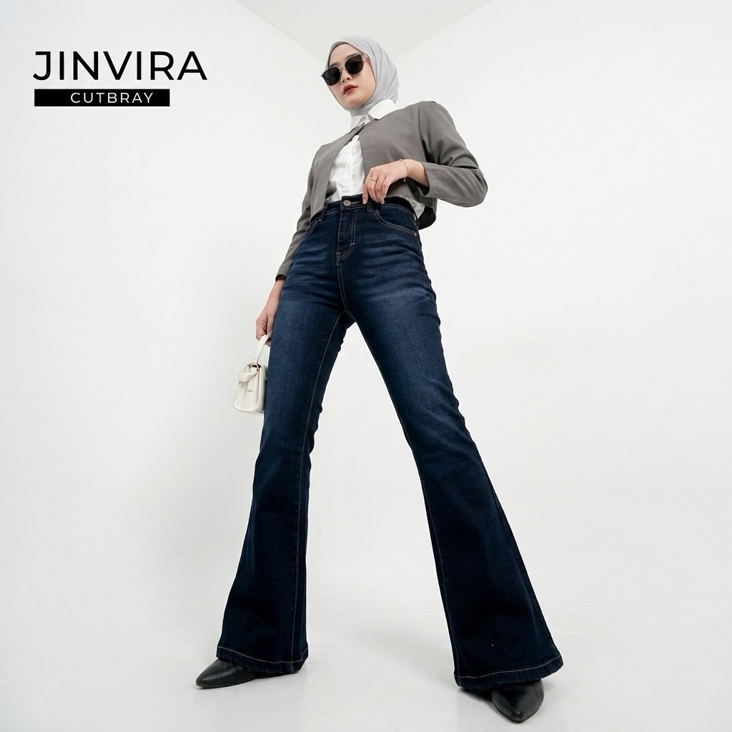 cutbray - highwaist strech cutbray jeans celana cutbray highwaist jeans dewasa dan anak