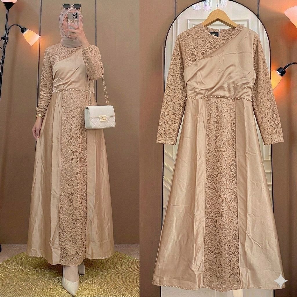 DRESS BROKAT VELVET LAKSHANA GAMIS MAXY BRUKAT BROKAT PREMIUM GAMIS KONDANGAN MEWAH MAXI MURAH