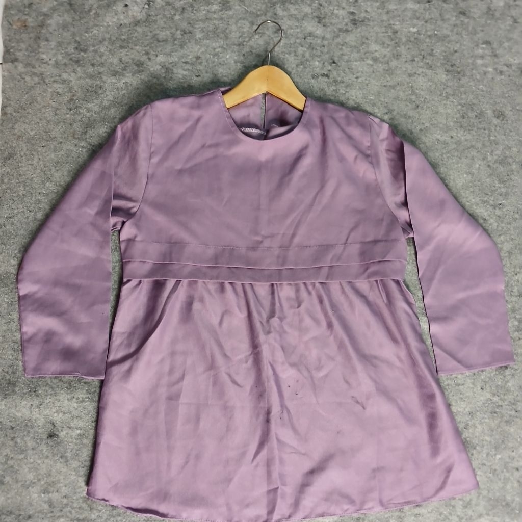 PRELOVED Atasan Blouse Lilac Lengan Panjang Wanita