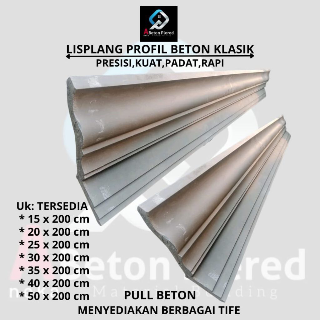 LISPLANG FROFIL BETON,LIS PROFIL BETON MINIMALIS,LIS BETON MINIMALIS,List plang profil beton klasik
