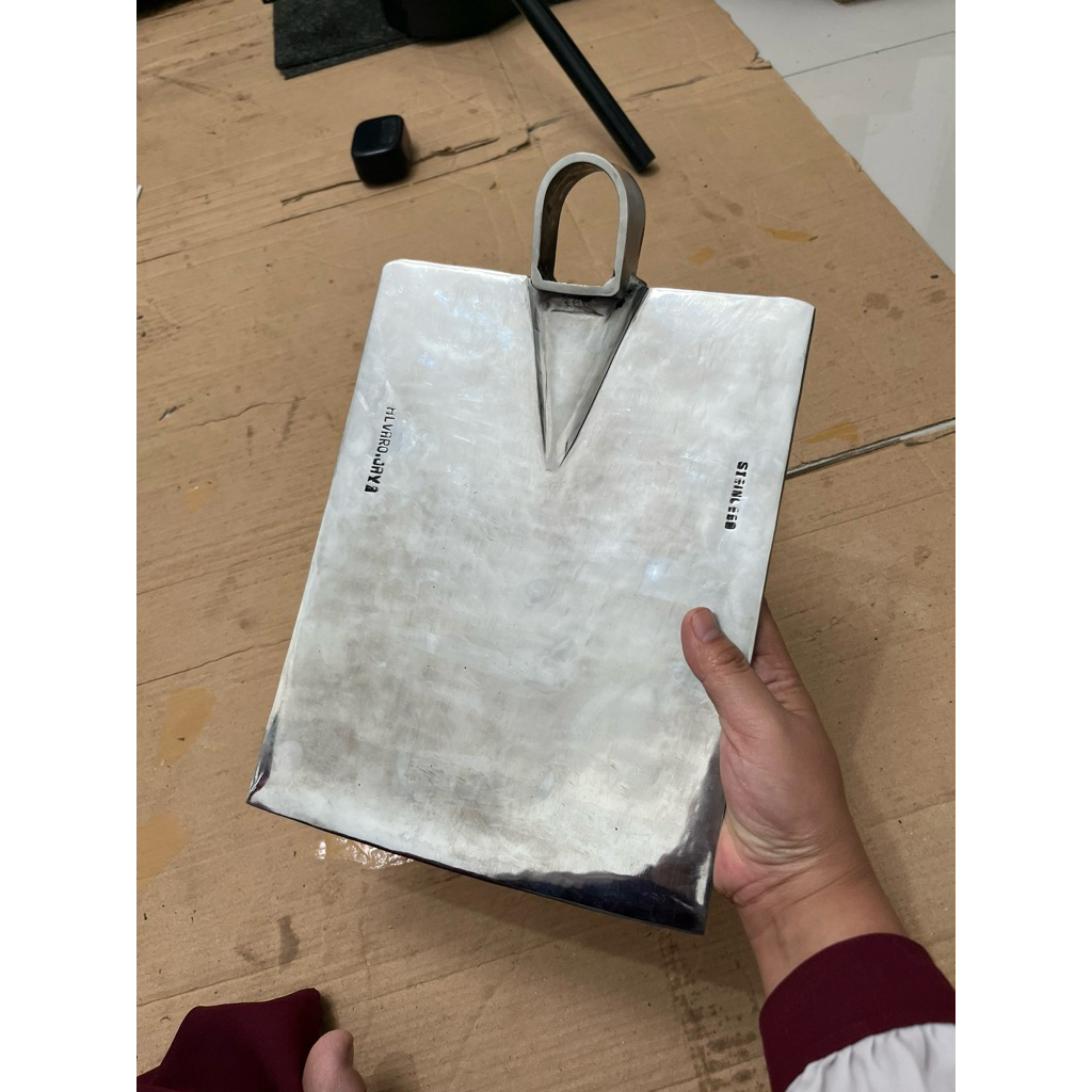 Cangkul Tanah Stainless Full Baja Isen Tebal 4 mm Ukuran 18x26 cm Model Kolong Anti Lengket Asli Pro