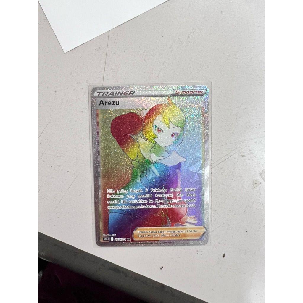 Kartu pokemon Arezu trainer Rainbow kartu Indonesia