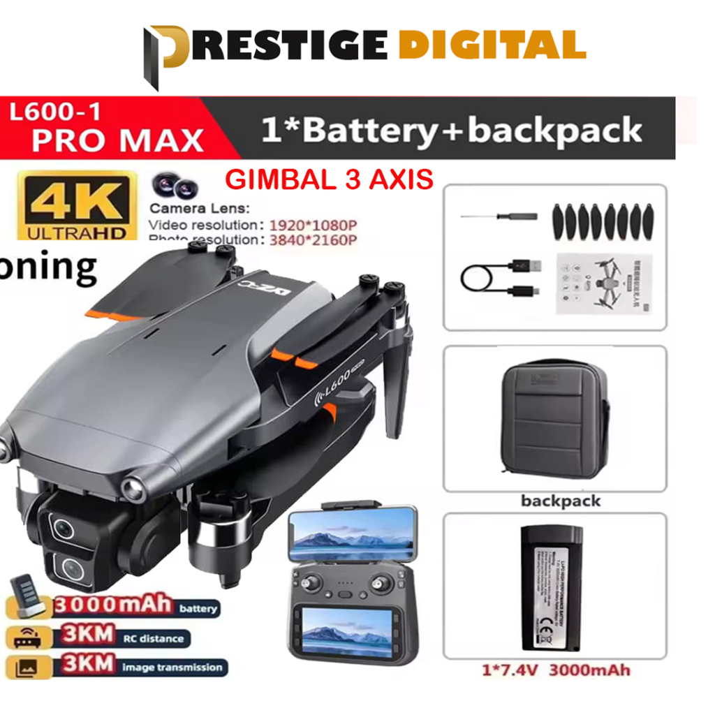 NEW LYZRC L600-1 Pro MAX GPS 3 AXIS GIMBAL Drone 4K REMOTE WITH SCREEN DRONE L600