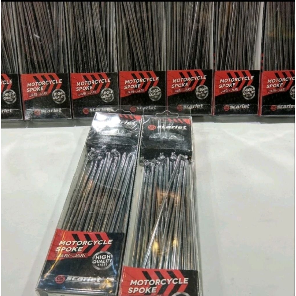 Jari-jari Motor Vario, Beat, Scoopy Merek Scarlet Ring Velg 17/Velg 17  Warna Chroum