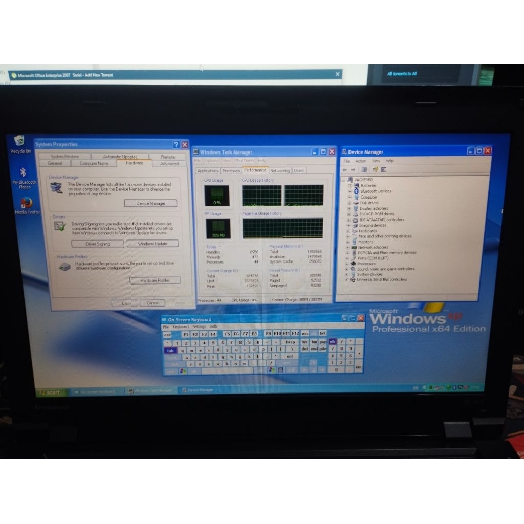 Laptop Lenovo Core2Duo