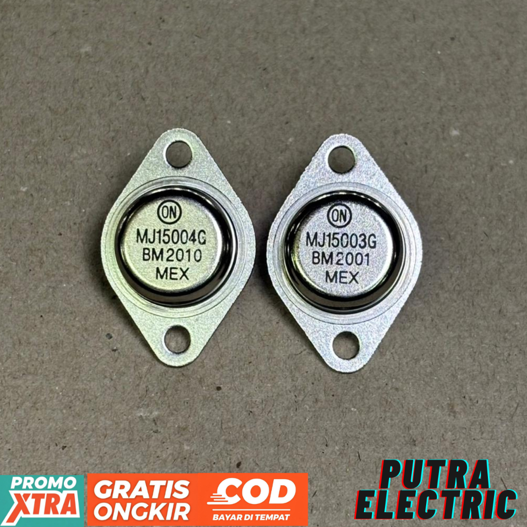 TR TRANSISTOR JENGKOL MEXICO MJ 15003 G & MJ 15004 G SET ASLI ORIGINAL MJ15003 MJ15004