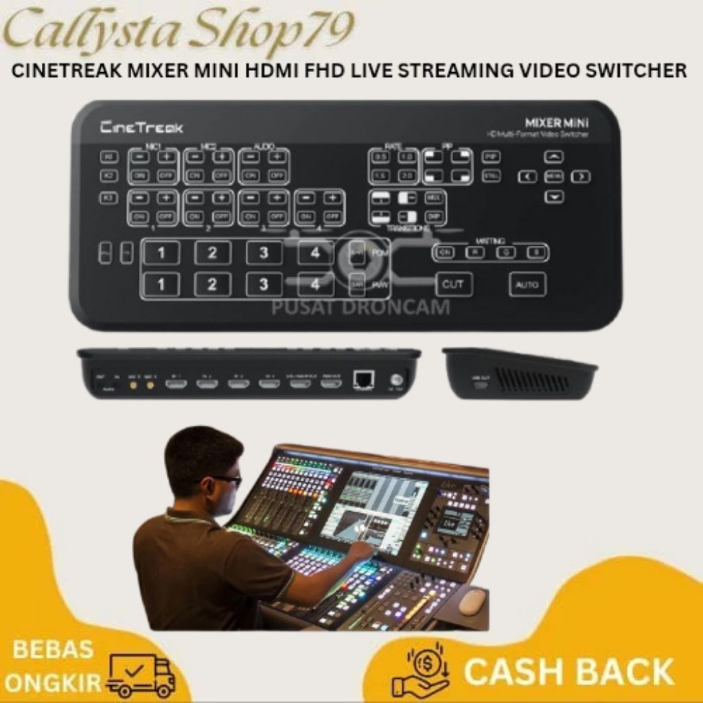 CINETREAK MIXER MINI HDMI FHD LIVE STREAMING