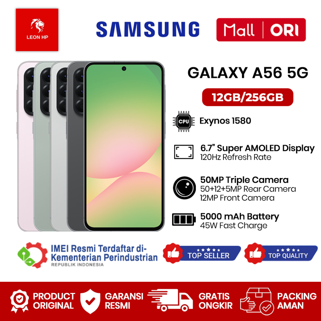 Samsung Galaxy A56 5G 12GB+256GB - Garansi Resmi 1 Tahun