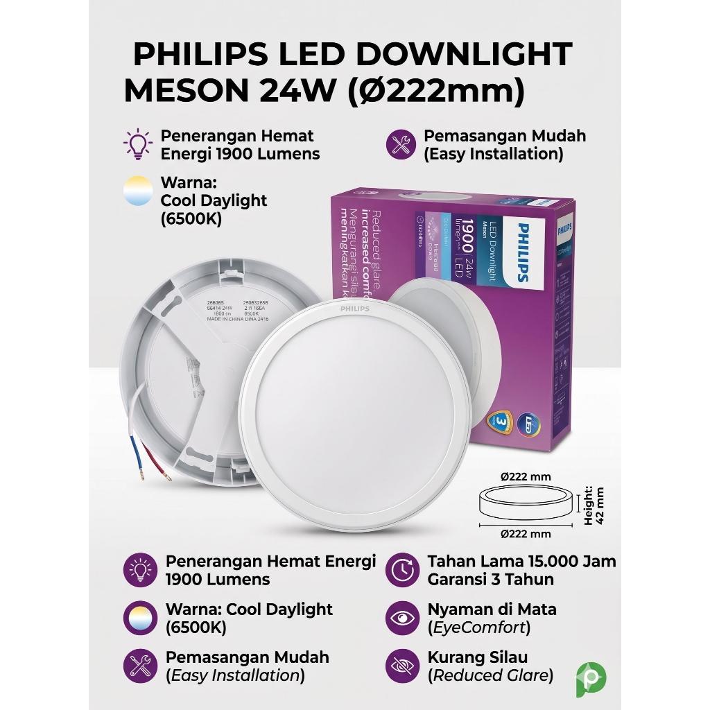 Philips LED Downlight Meson 24 Watt 1900 Lumen Cool Daylight