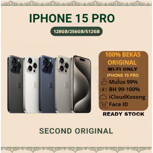SPayLater IPHONE 15 PRO  WIFI ONLY 128GB/256GB SECOND FULLSET iphone 15 pro