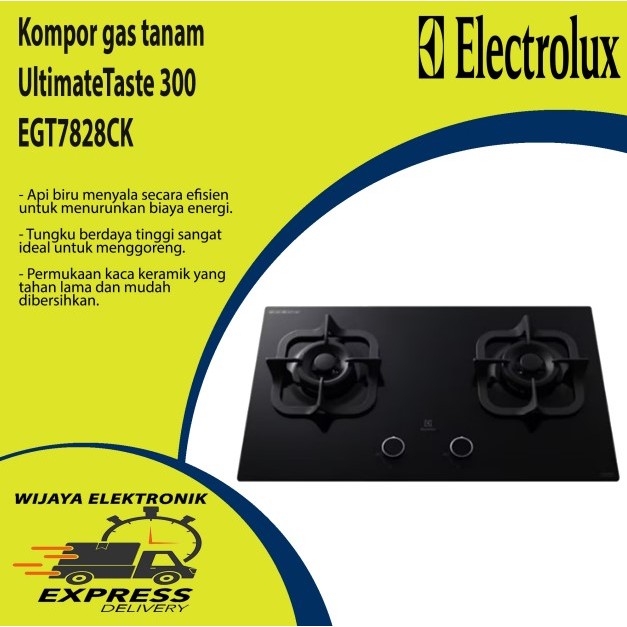 Kompor Tanam Gas Electrolux EGT7828CK - 2 Tungku Potenza Series