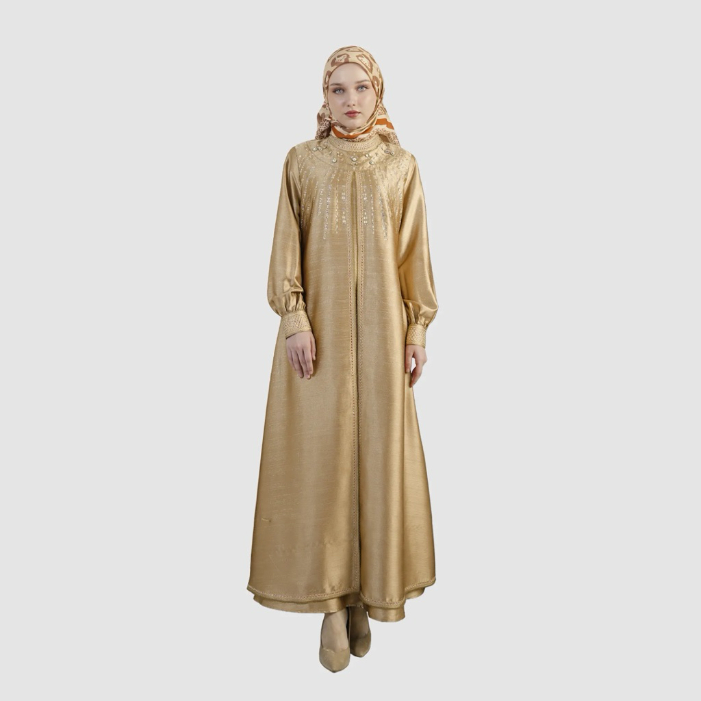 JUNI BOUTIQUE - HIKMAT A4436 Rainfall de Luxe Abaya (Tidak Termasuk Headscarf)