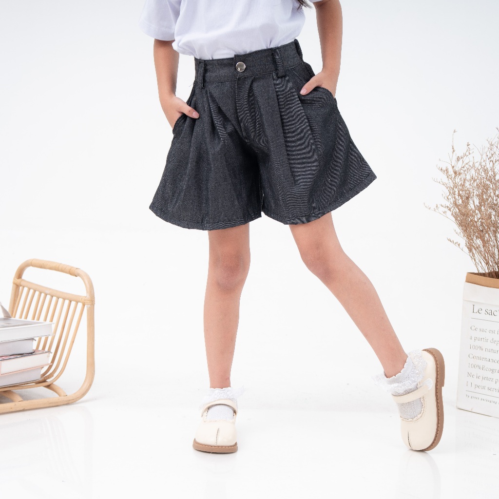 Celana Pendek Kulot Anak Perempuan Nudie Jeans Premium | Celana Anak Hot Pants Fashion Casual Usia 3
