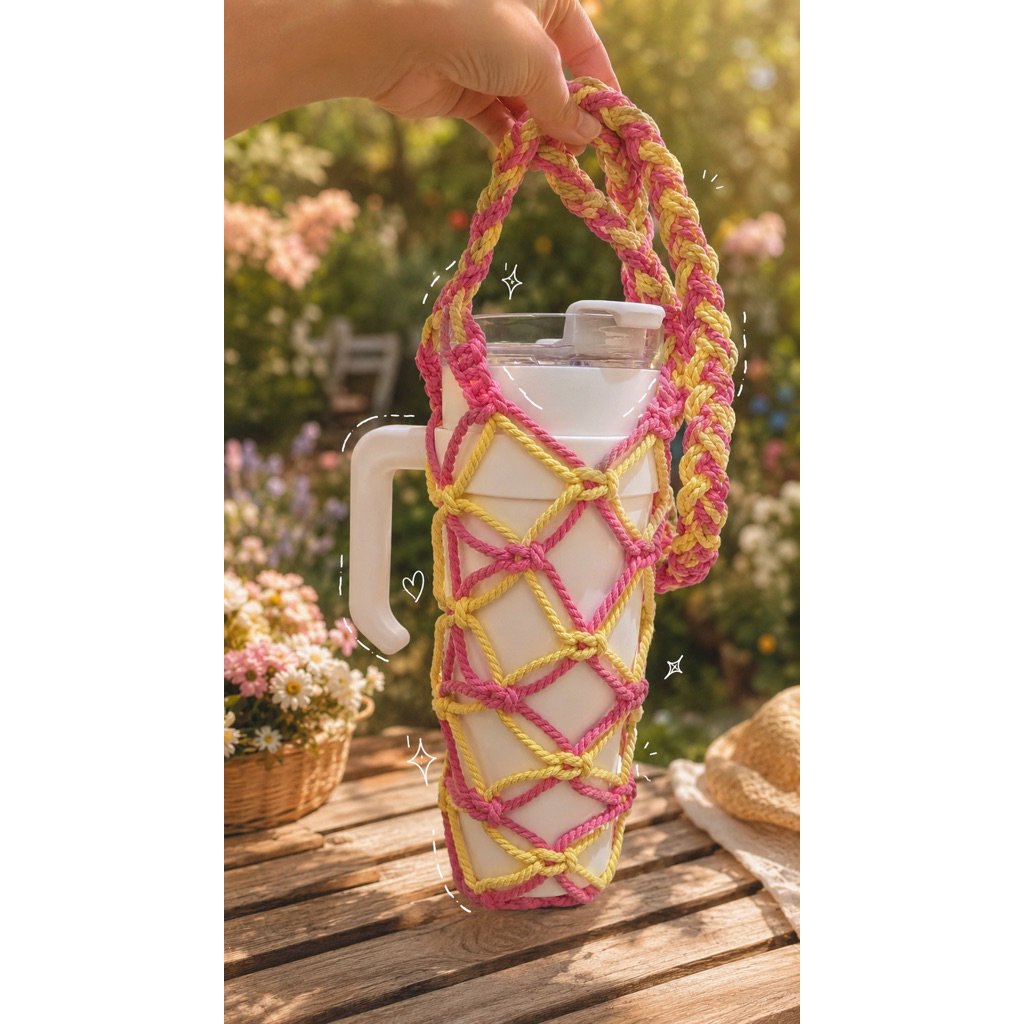 Macrame Holder Tumbler Large