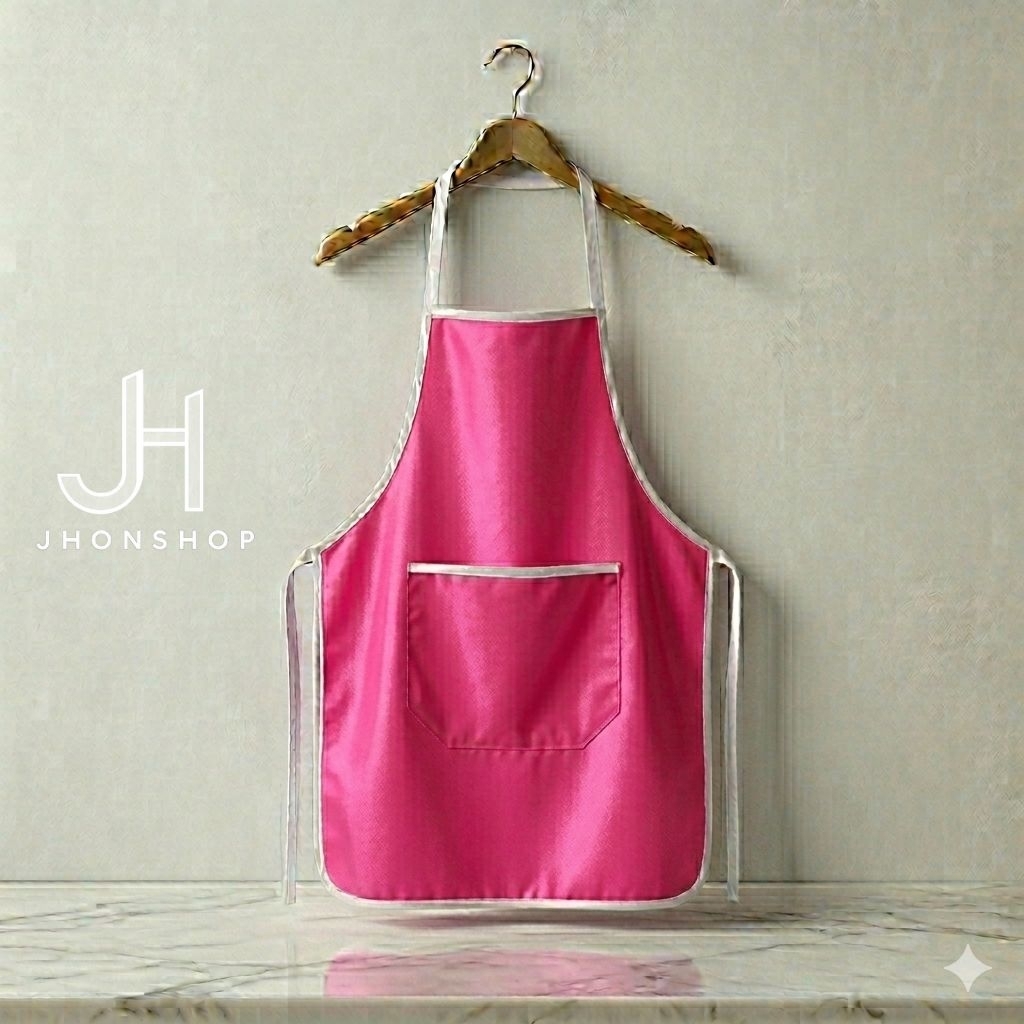 Clemek Dewasa Polos Bahan Parasit Celemek Waterproof Pelindung Ketika Memasak