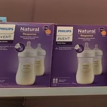 Philips Avent Bottle Natural 3-6m (Isi 2) 9Oz 260ml - Botol Susu Bayi