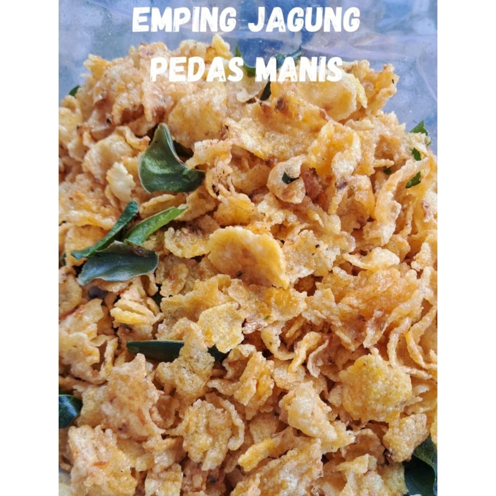 Emping Jagung Pedas Manis 500gr 250gr - Jagung Gepuk Renyah, Manis, dan Gurih