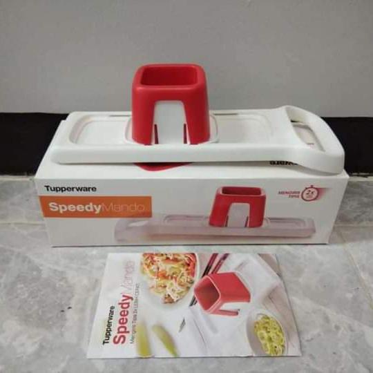 Pengiris Bawang Tupperware Speedy Mando 2 Mata Pisau Tajam, Irisan Presisi speedy mando tupperware /
