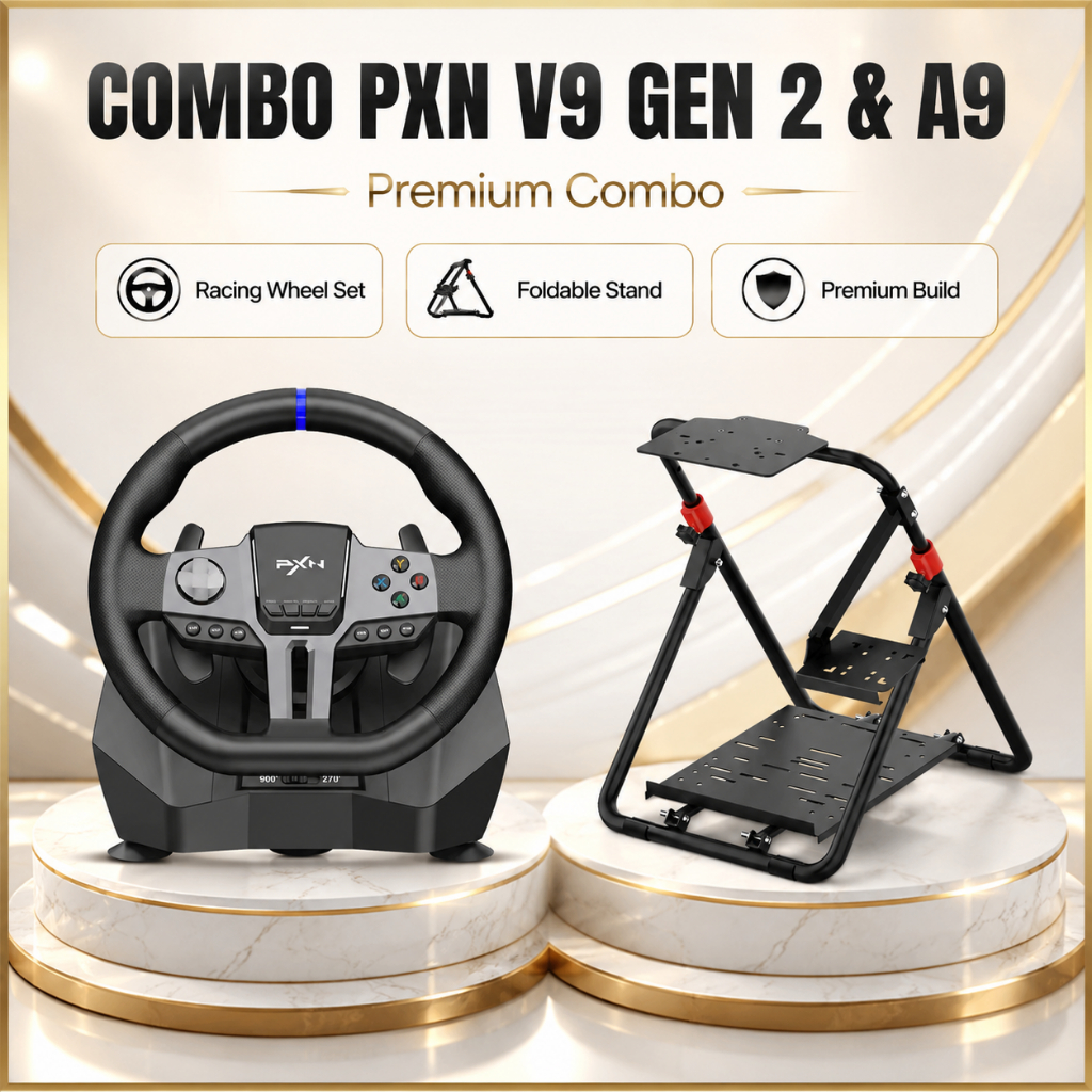 Combo PXN V9 GEN 2 and A9 Steering Wheel Stand