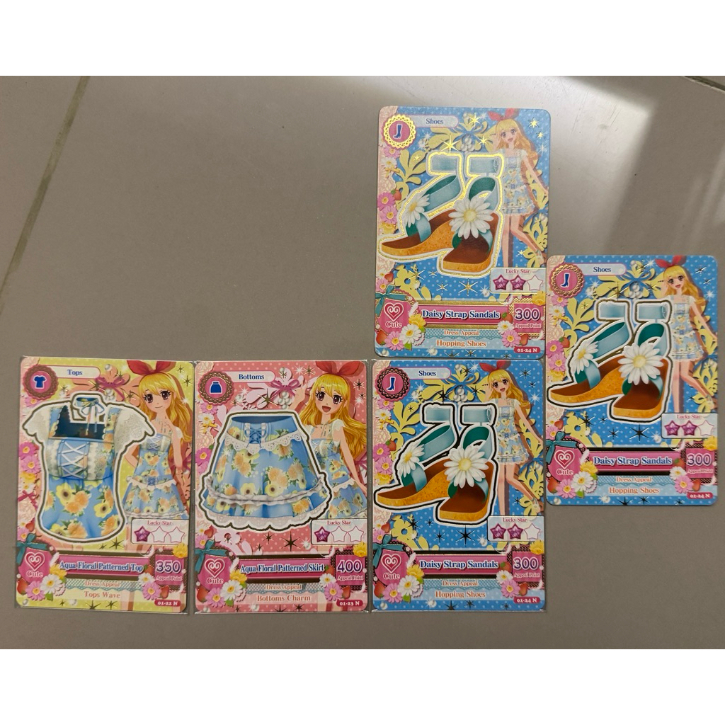 Kartu aikatsu ichigo hoshimiya normal card aqua floral patterned top aqua floral patterned skirt dai