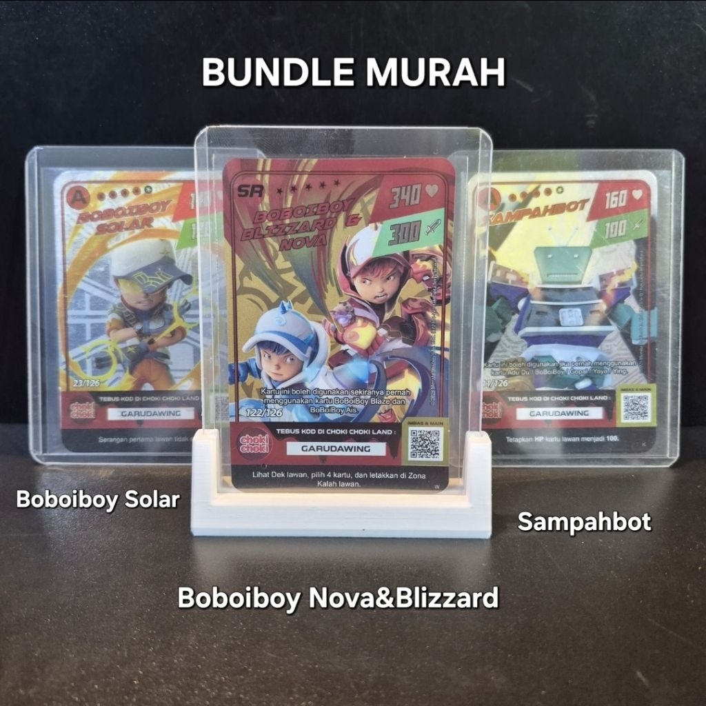 kartu choki choki boboiboy Sr nova & blizzard Sr mechagentar asli original 100% boboiboy choki choki