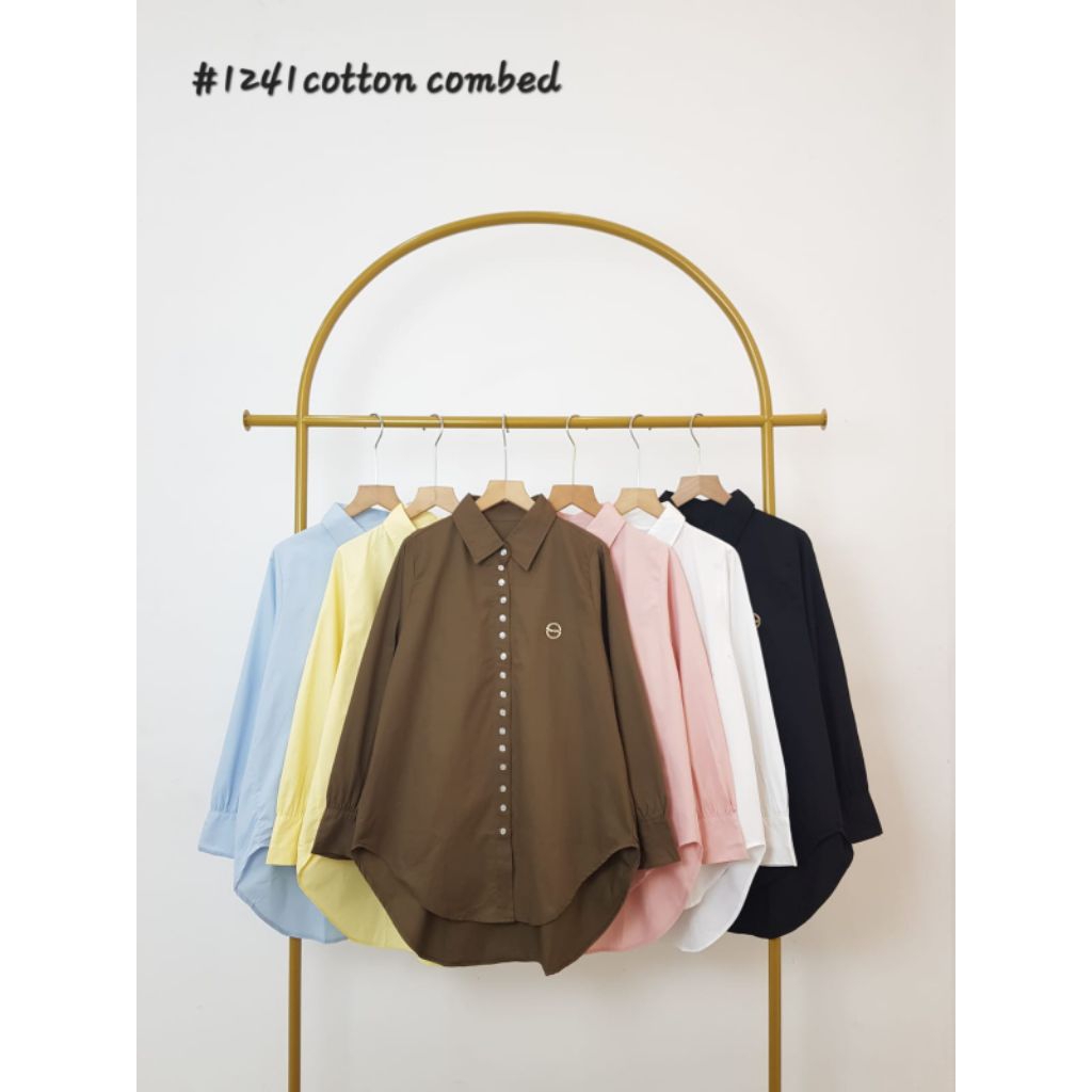 Atasan Wanita Kemeja Cotton Combed#1241