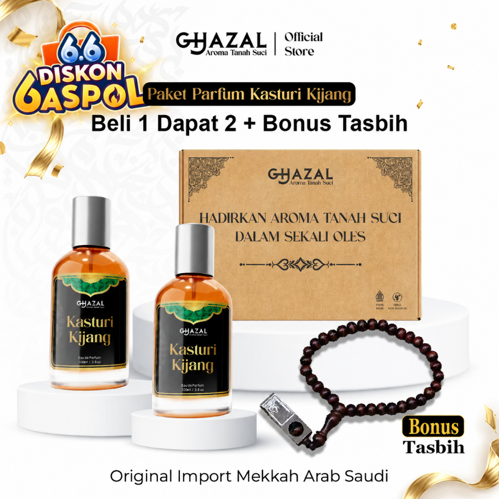 [Bisa COD| Paket 2 Botol Parfum Kasturi Spray 35ml Parfum Sholat Non Alkohol Halal Minyak Kasturi Or