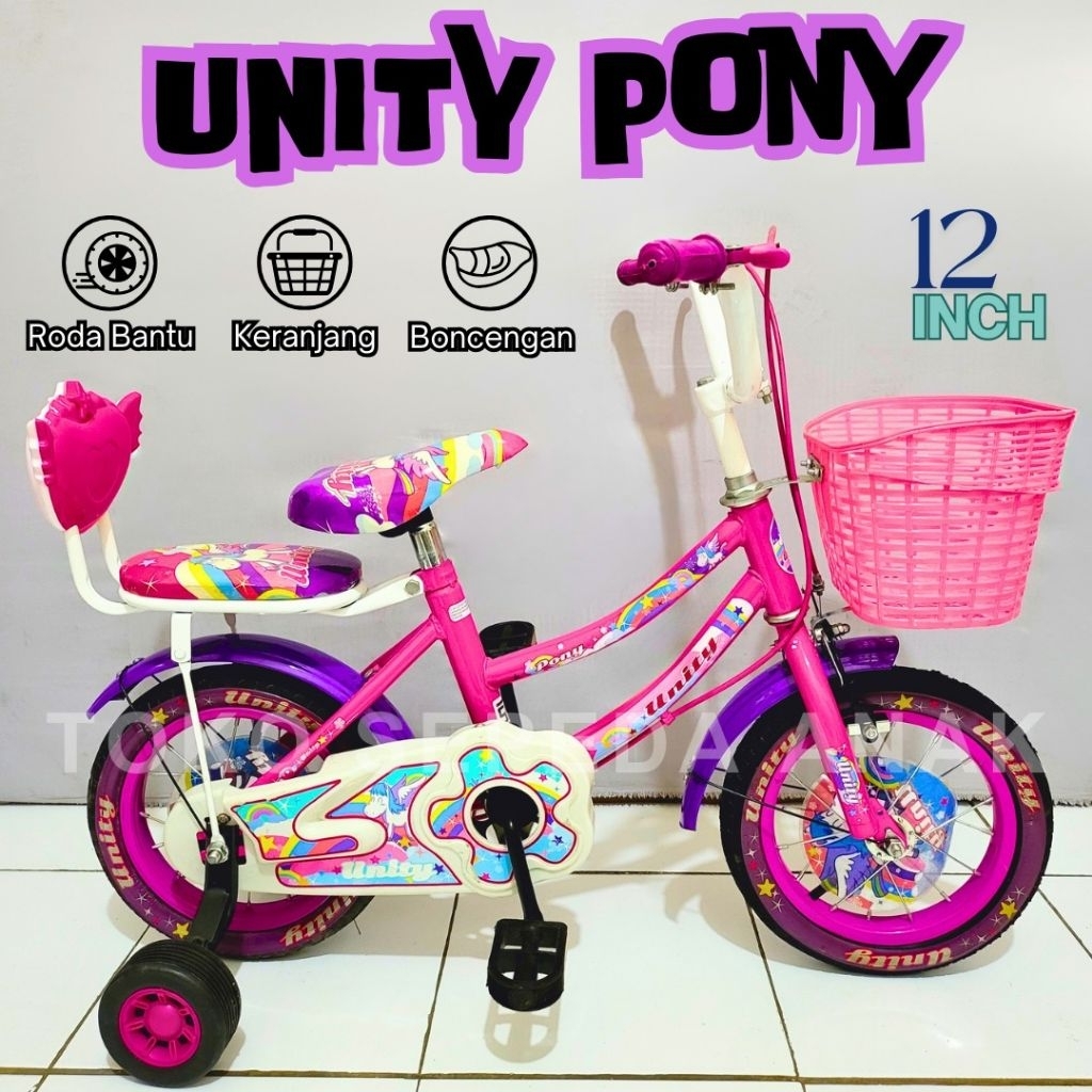 Sepeda Anak Perempuan 12inch Ban Pompa Michel Mermaid
