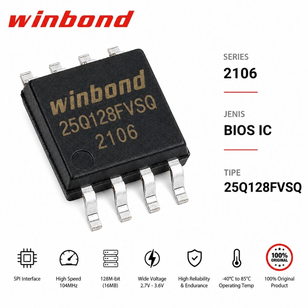IC BIOS Winbond W25Q128FVSQ SOP-8 128Mbit 16MB SPI Flash EEPROM Original W25Q128FV BIOS Laptop PC TV