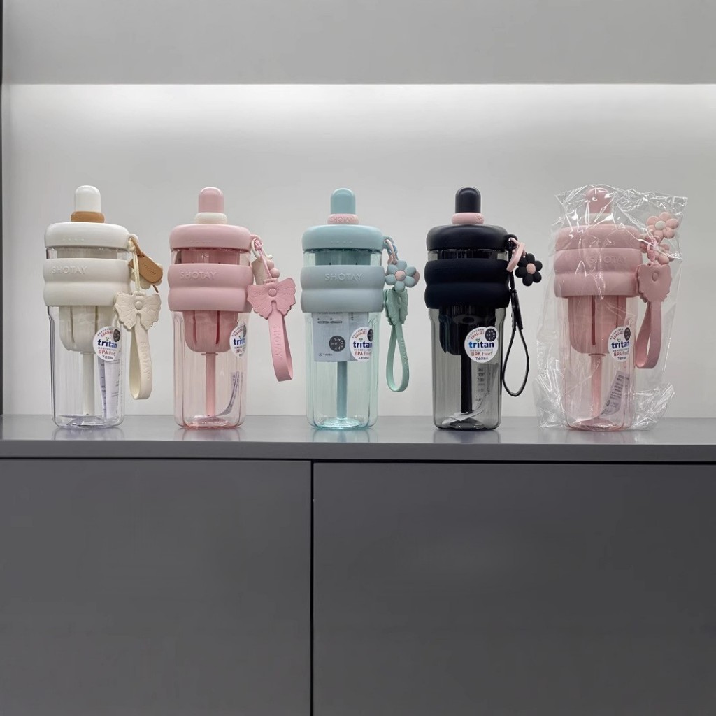SHOTAY Botol Minum Infuser Tritan BPA Free 680ml Tumbler Cold Brew Saringan Teh Aesthetic ST-7153