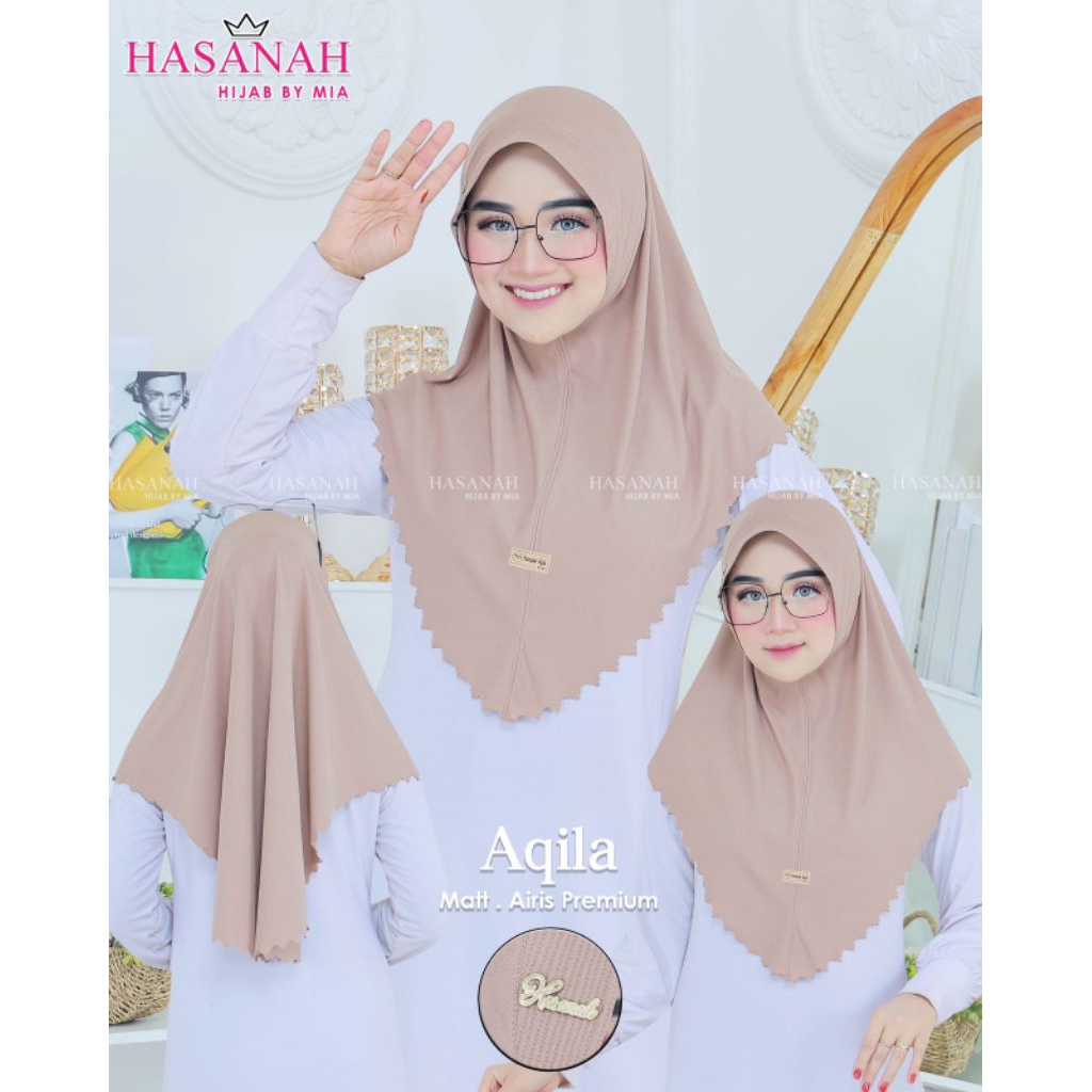 HASANAH AQILA PLAT//HIJAB INSTAN DEWASA//HIJAB HASANAH DEWASA