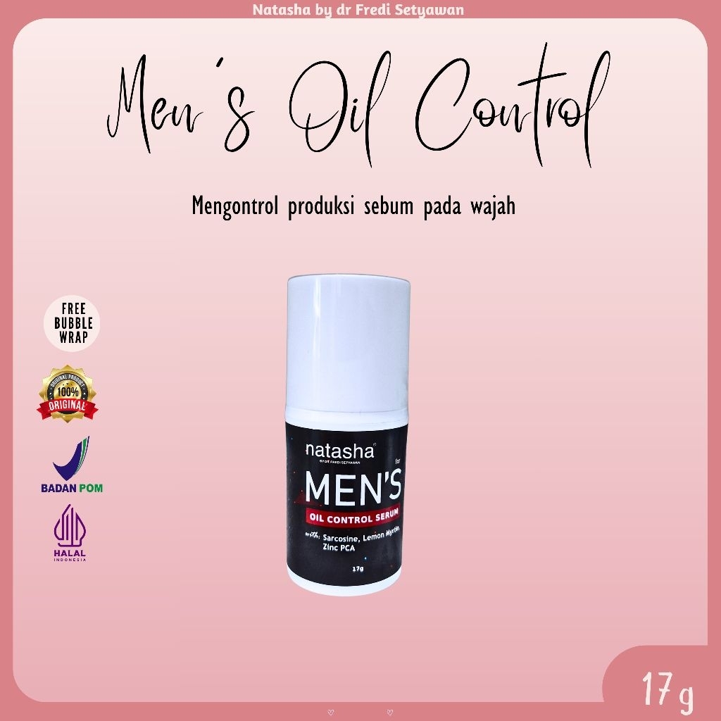 Natasha Men's Oil Control Serum, Serum Kulit Berminyak, Serum Cowok, Serum Natasha