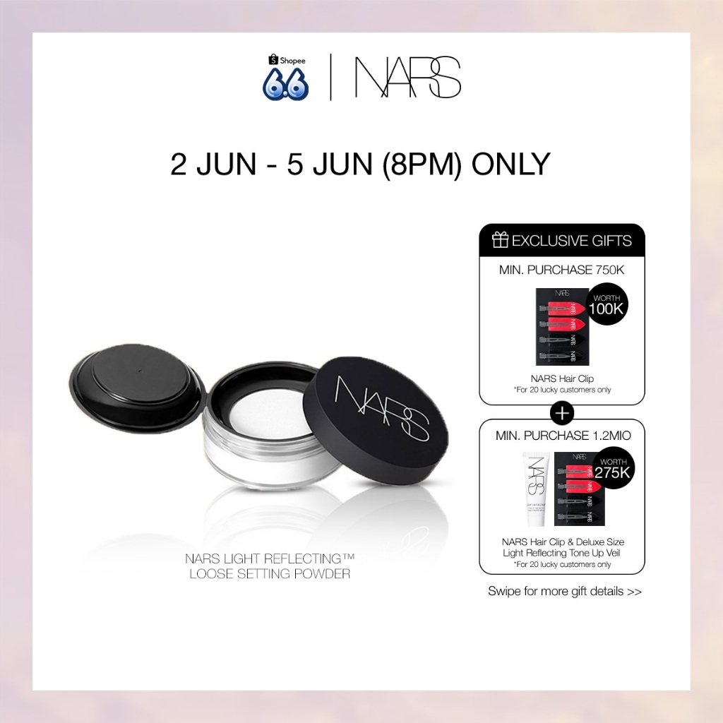 NARS Light Reflecting™ Loose Setting Powder: Crystal - Mengunci makeup dengan hasil translucent