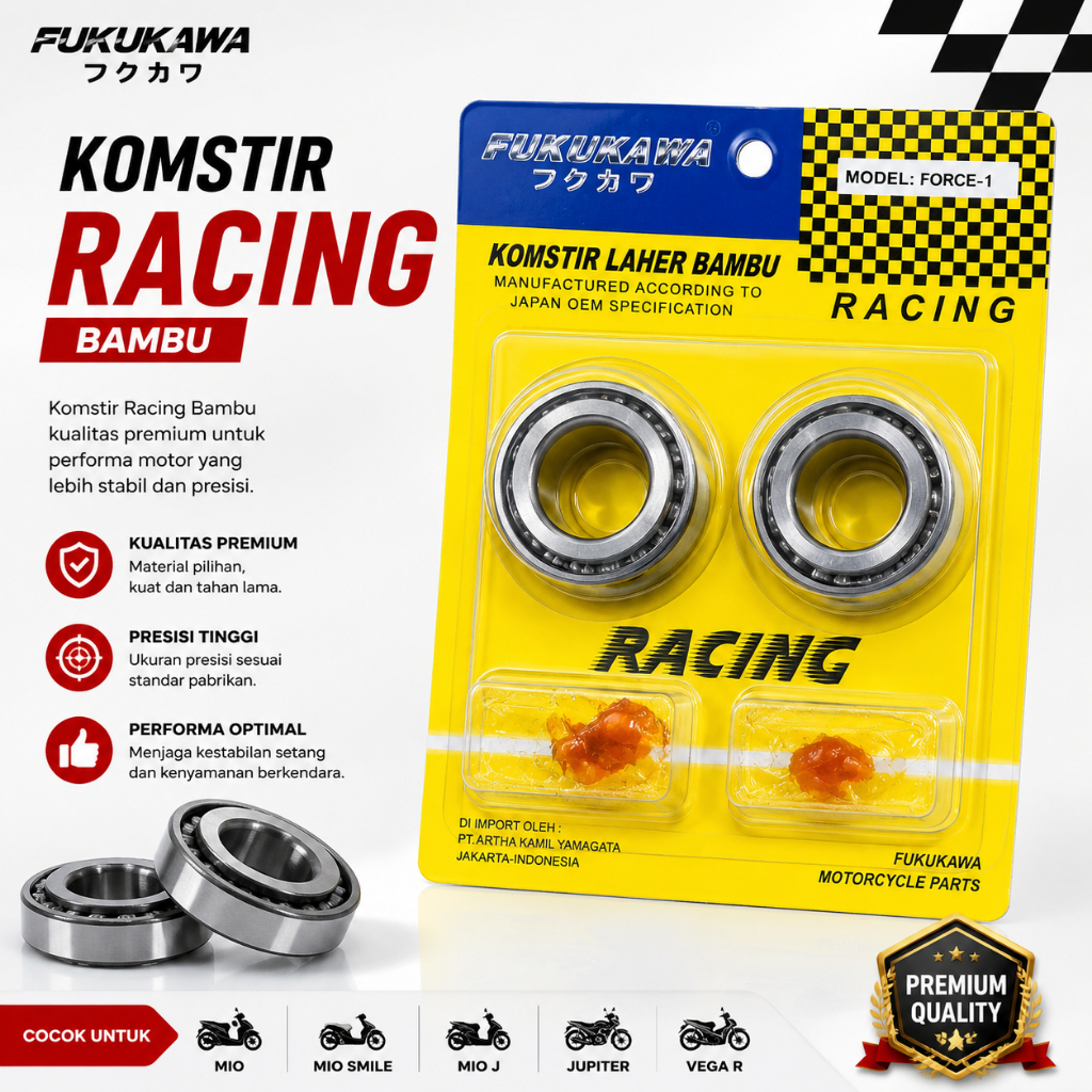 FUKUKAWA Komstir Racing Bambu Mio Mio Smile Mio J Jupiter Vega R Laher Komstir Racing Set Komstir Mo