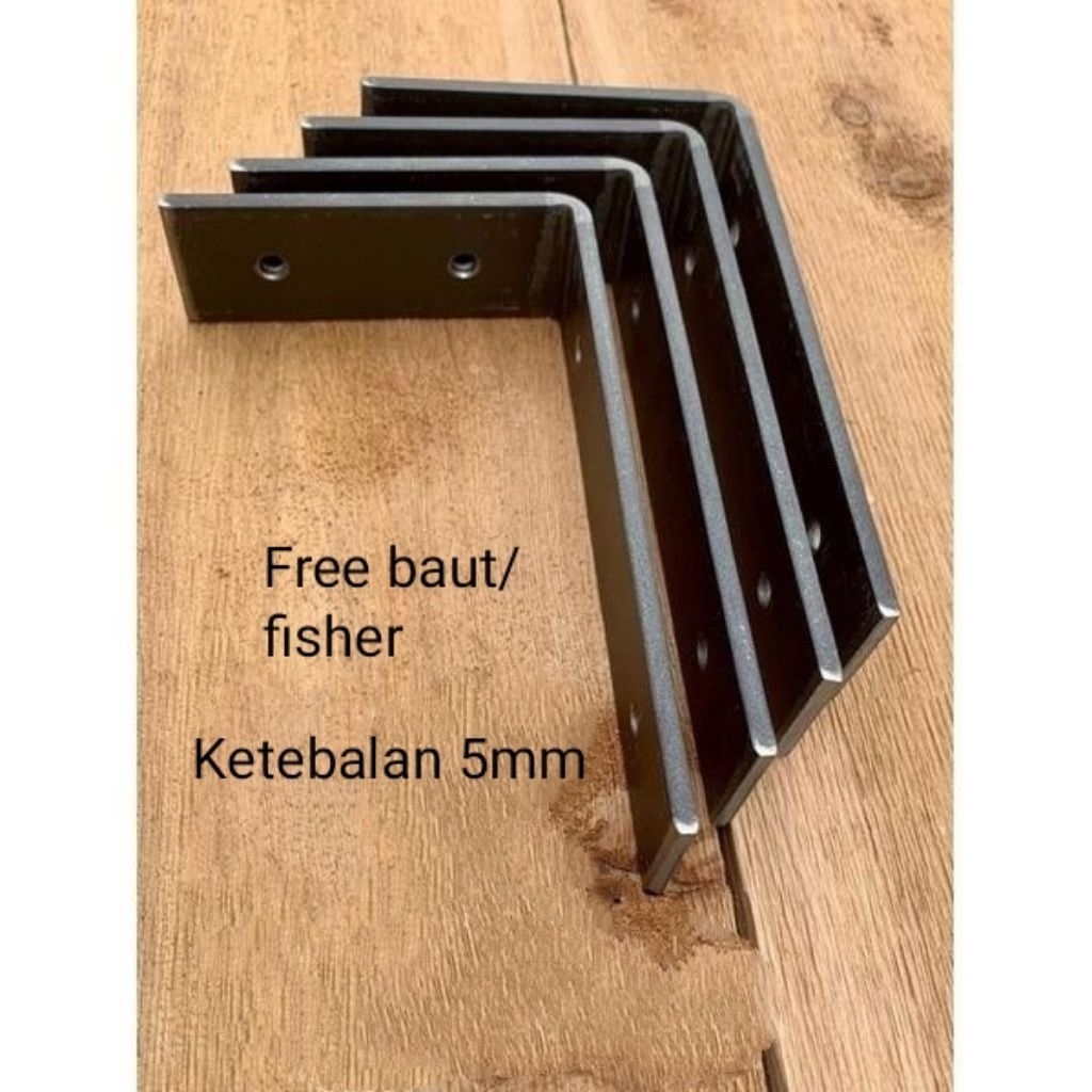 Rak dinding besi siku L tebal 5mm