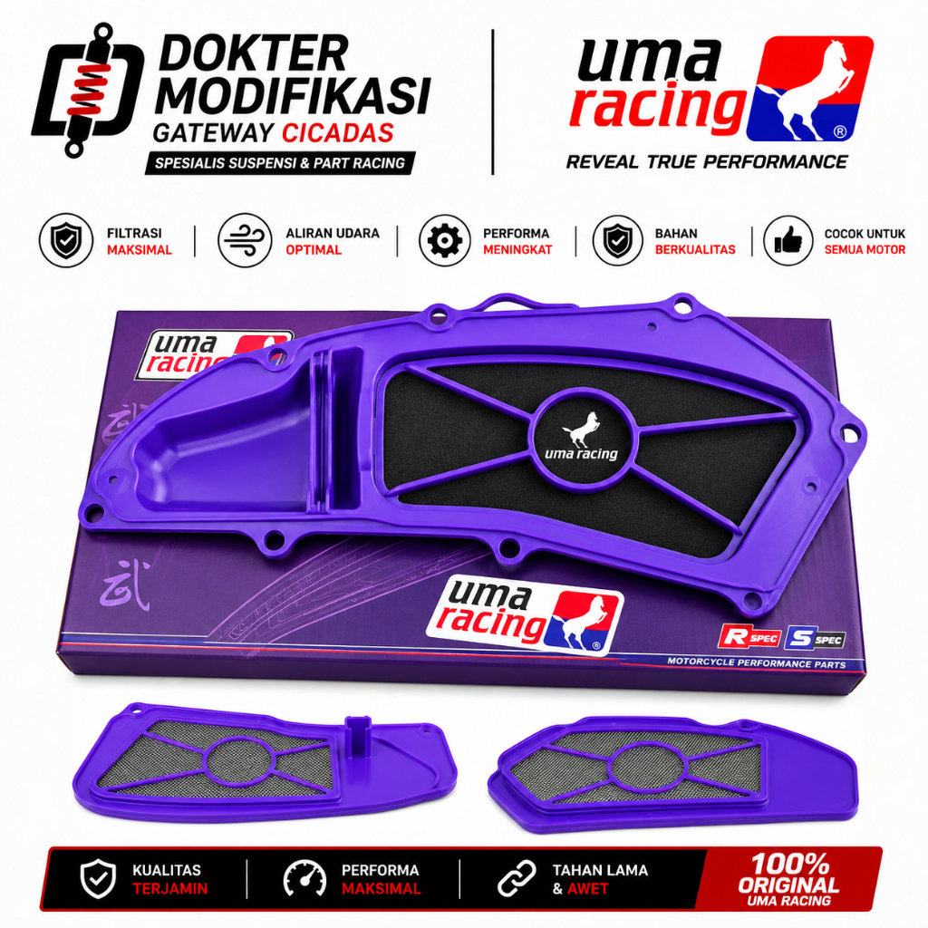 FILTER UDARA UMA RACING VARIO 160 PCX 160 ADV 160 STYLO 160 ORIGINAL UMA RACING MALAYSIA