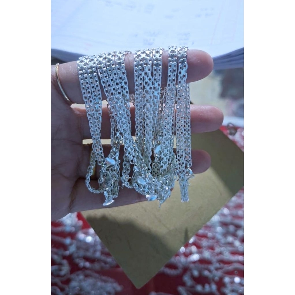 gelang medan rangkap dewasa/anak perak 5 gr