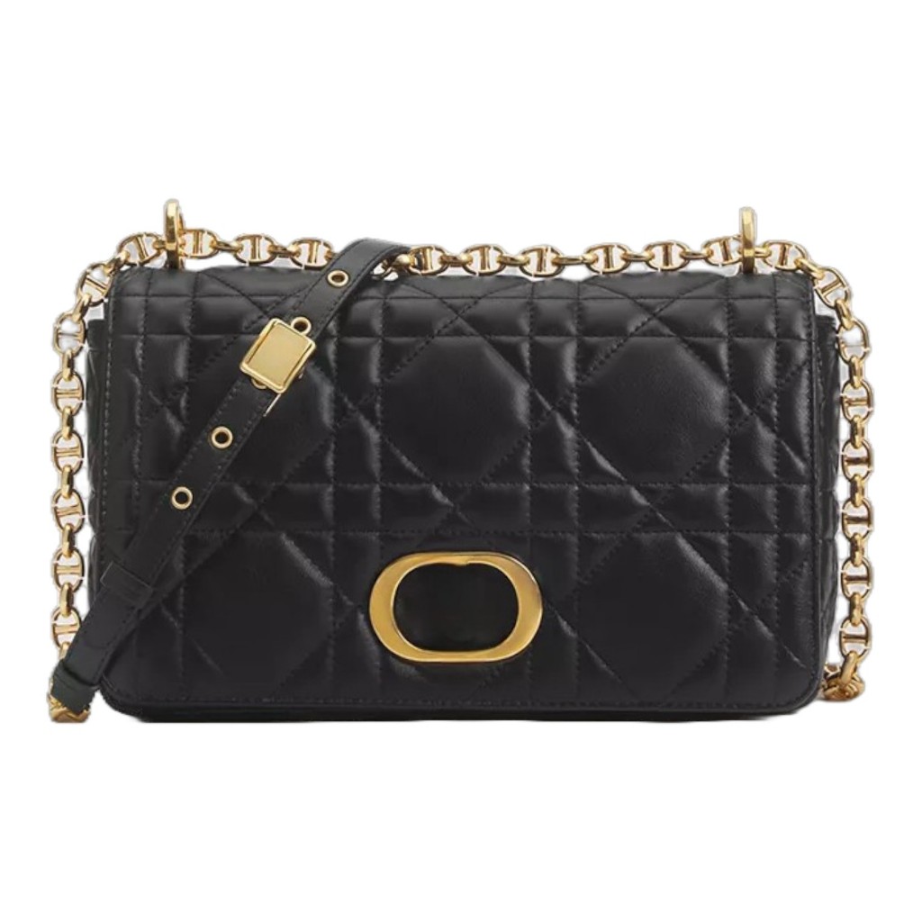 Damen Herren Bag Cross Body Lambskin Leather GHW Black OROR