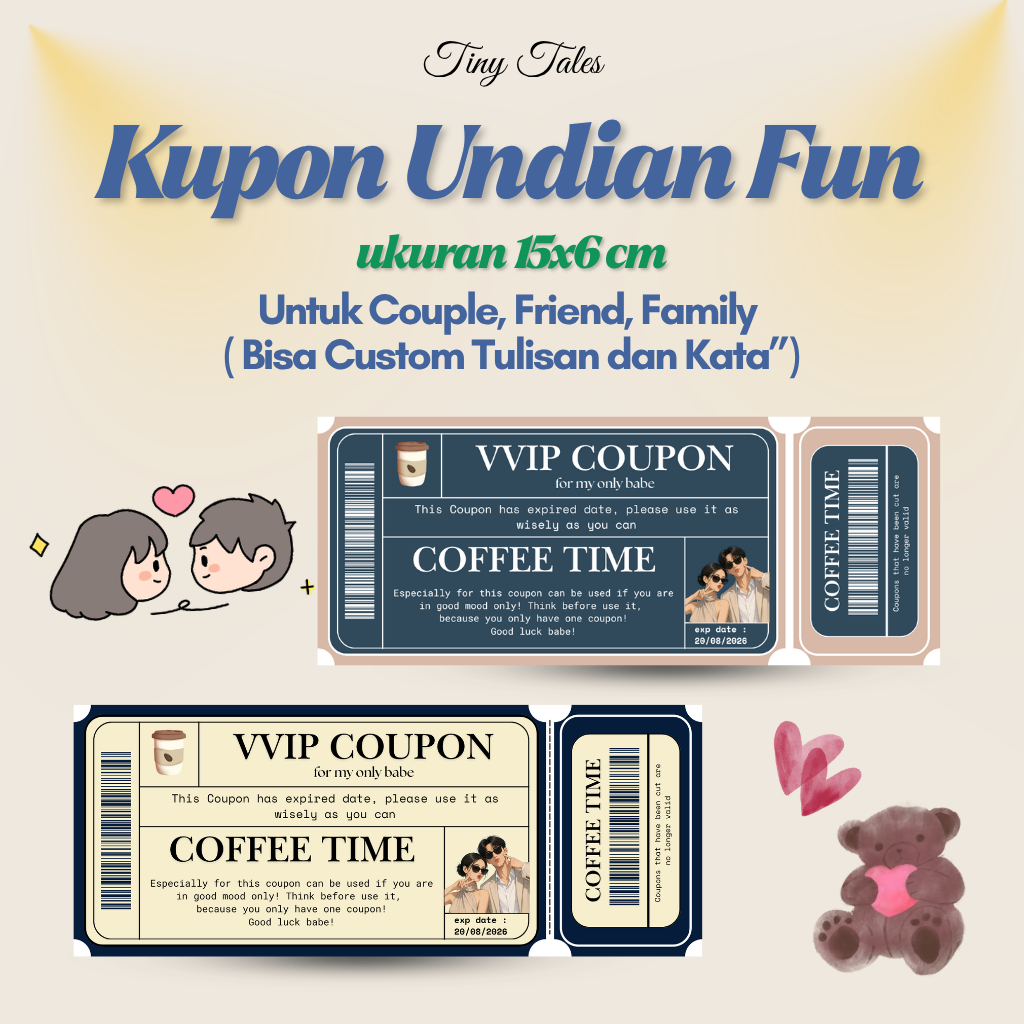 Custom Love Coupon / Kupon Custom / Date Coupon Custom