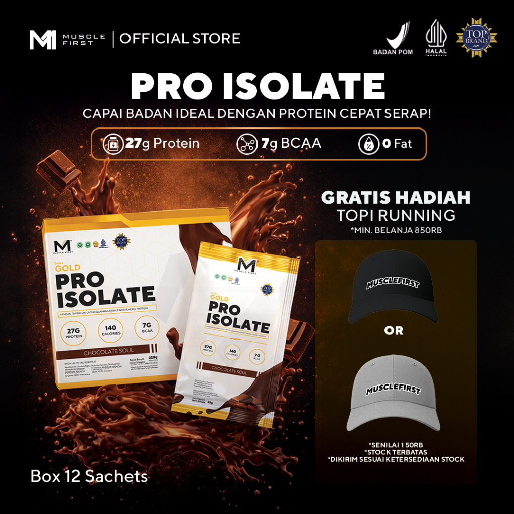 MUSCLE FIRST Pro Isolate Box - Whey Protein Suplemen Fitness
